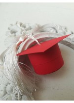 Кутийка за подаръче за бал модел Hat цвят червено